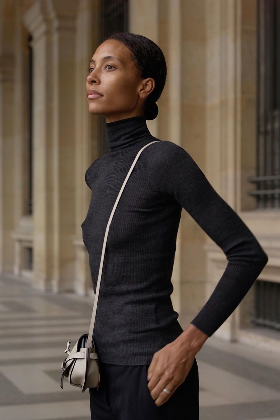 Black turtleneck outlet outfit