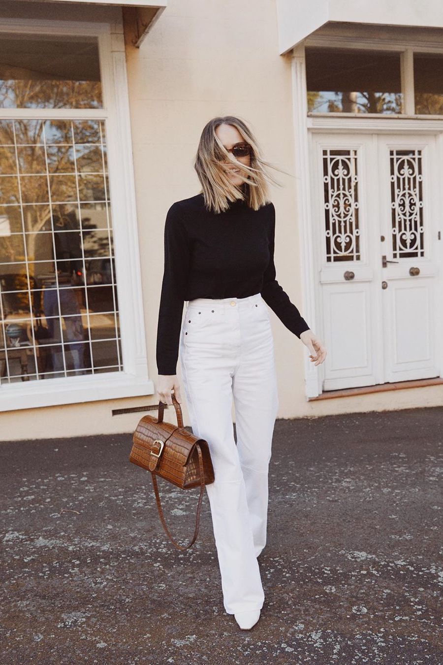 White jeans sales business casual