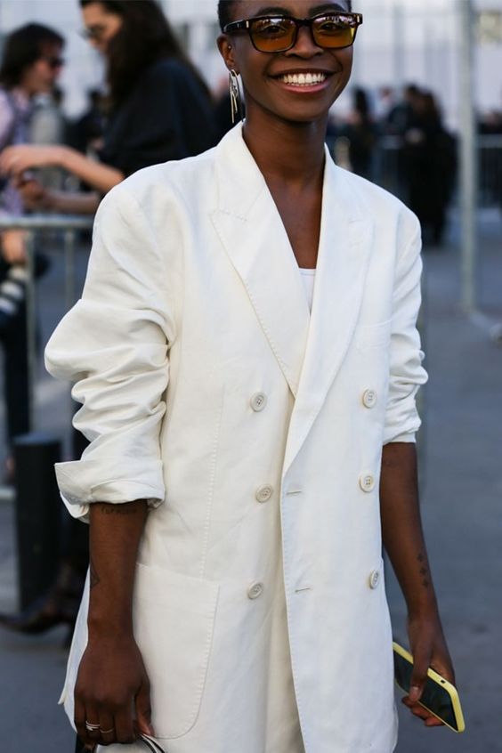 white blazer outfit