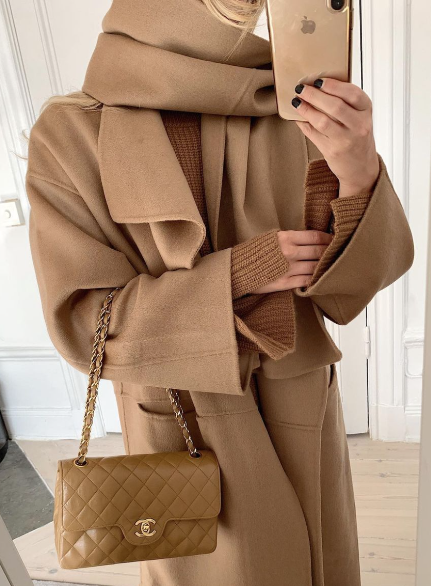 Camel coat outfit